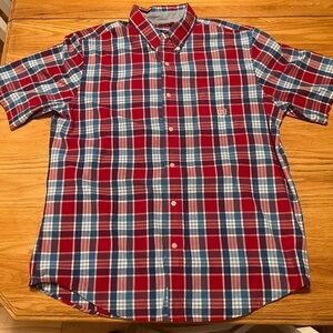 Chaps Red and Blue Plaid Casual Shirt